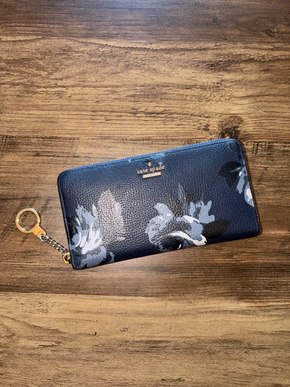 Kate Spade New York Briar Lane Neda Night Rose Zip-Around Wallet